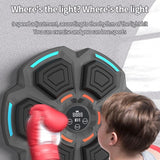 Adjustable 9-Speed Bluetooth Music Boxing Machine With Lights - Black - Black
