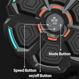 Adjustable 9-Speed Bluetooth Music Boxing Machine With Lights - Black - Light Gray