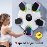 Bluetooth Music Boxing Machine - 4 Modes 9 Speeds Colourful Lights - Only Machine Black
