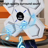 Rechargeable Bluetooth Boxing Machine With Adult & Child Gloves - Blue - With Adult Gloves Blue