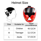 Competition Sparring Boxing Helmet For Head Protection - Blue With Mask - L
