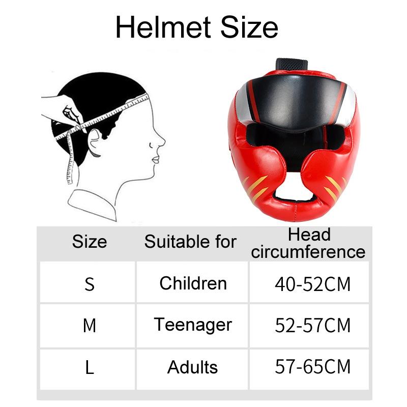 Competition Sparring Boxing Helmet For Head Protection - Blue With Mask - L