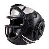 Competition Sparring Boxing Helmet For Head Protection - Blue With Mask - L