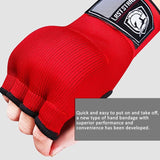 Protective Half Finger Boxing Gloves With Gel Padding And Wrist Support - One Size - Black